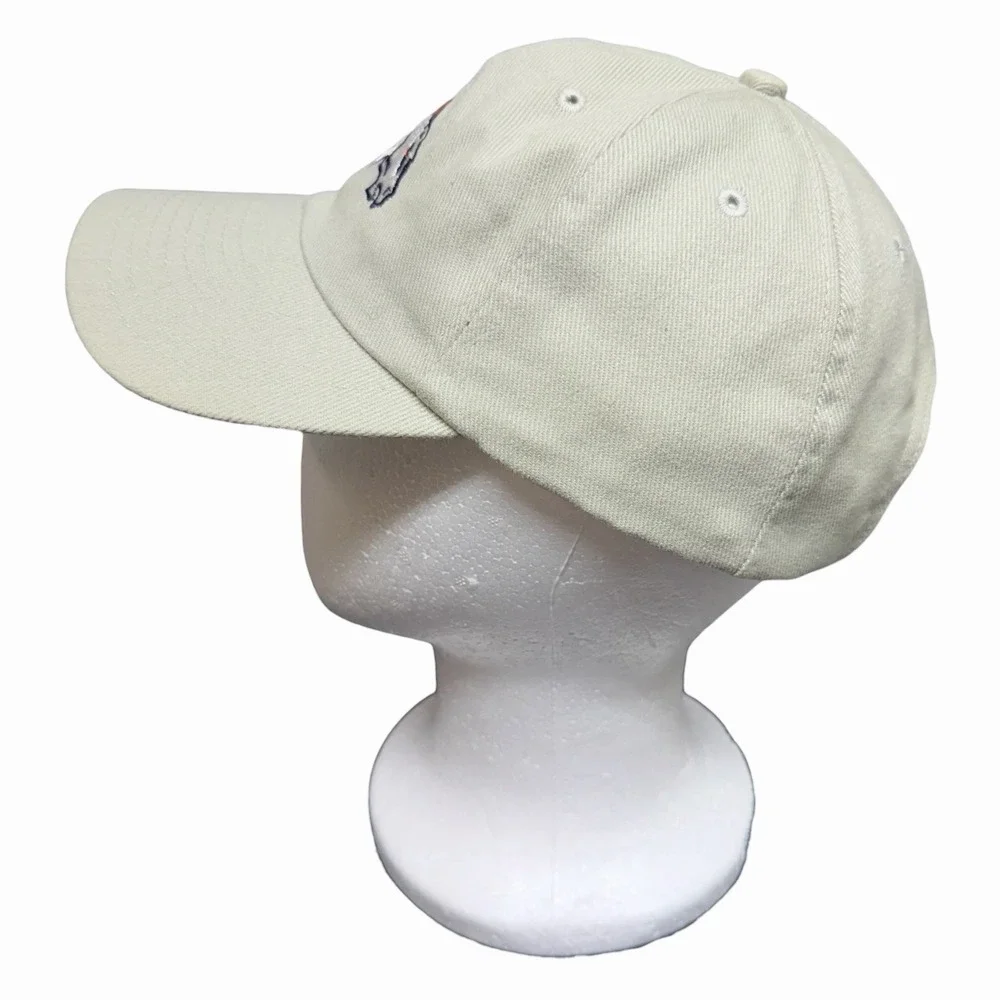 Denver Broncos NFL Football Hat Cap Cream Beige Embroidered Logo‎ Dad Hat